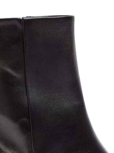 Aeyde Lee Leather Ankle Boots In Black