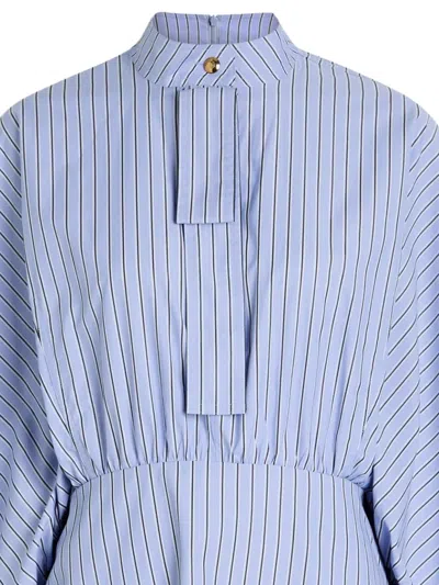Zimmermann Drawstring Stripe Mini Dress Hydrangea Stripe In Blue