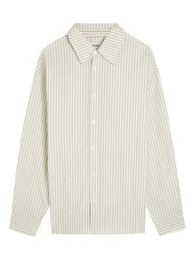 Agolde Aurel Striped Cotton-poplin Shirt In Multi