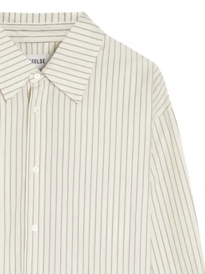 Agolde Aurel Striped Cotton-poplin Shirt In Multi