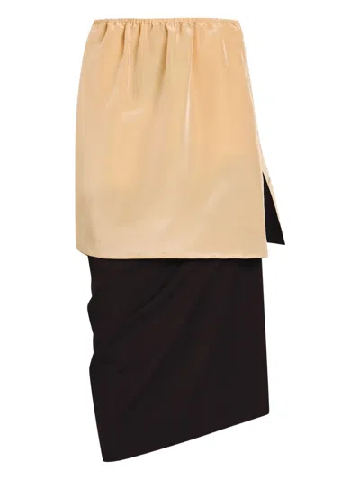 松紧腰身中长半身裙