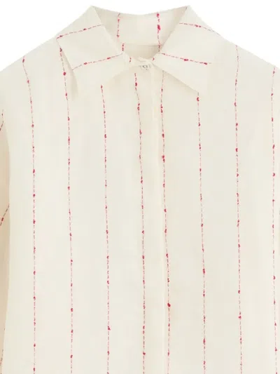 Casa Raki Laia Striped Shirt In Neutral