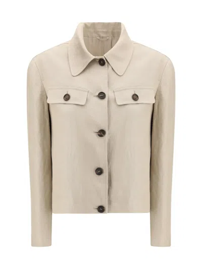 Brunello Cucinelli Women Linen Jacket In Neutral