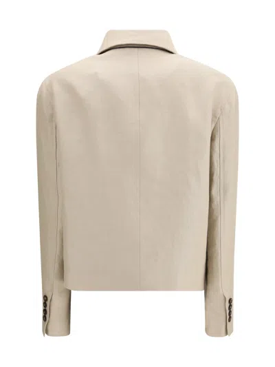 Brunello Cucinelli Women Linen Jacket In Neutral