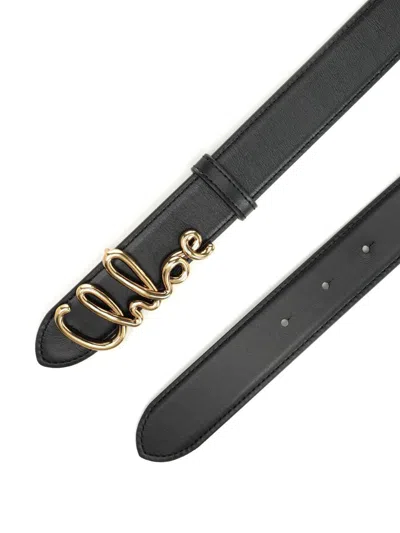 Chloé Iconic Leather Belt Adjustable Length In Black