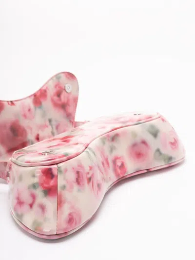 Diesel White And Pink Play Polyurethane Handbag In Neutral