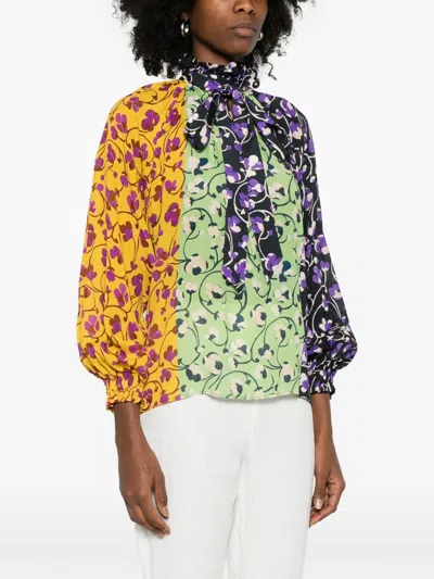 La Doublej Floral-pattern Blouse In Multi