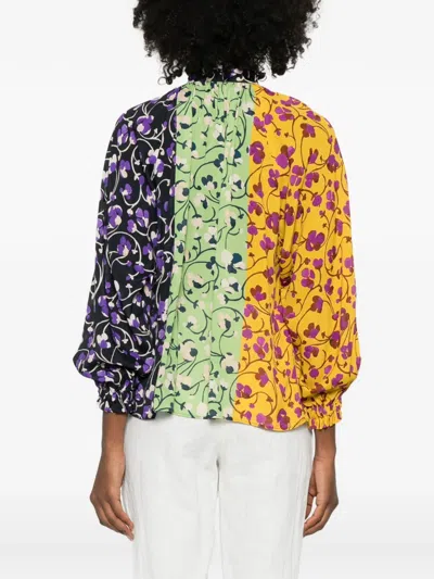 La Doublej Floral-pattern Blouse In Multi