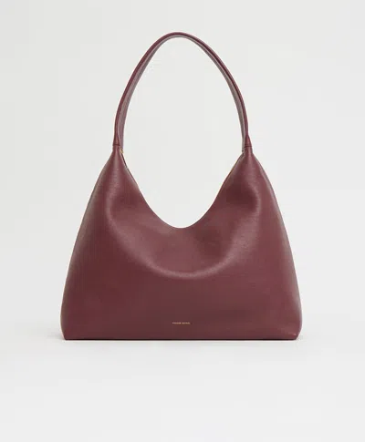 Mansur Gavriel Maxi Candy Leather Shoulder Bag In Red