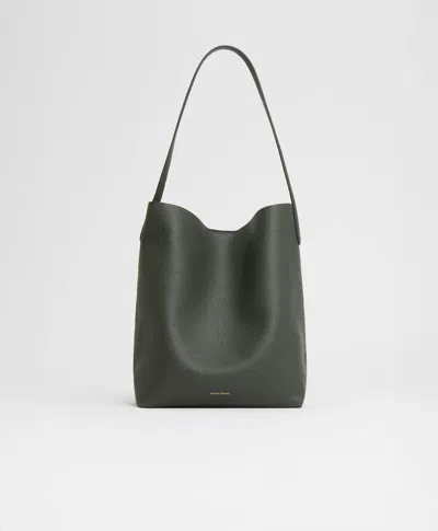 Mansur Gavriel Everyday Leather Shoulder Bag In Seaweed
