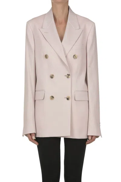 Golden Goose Light Pink Double-breasted Wool Jacket