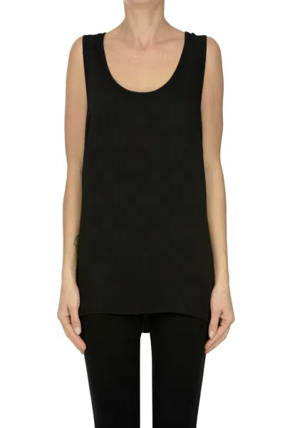 P.a.r.o.s.h Geripptes Top In Black