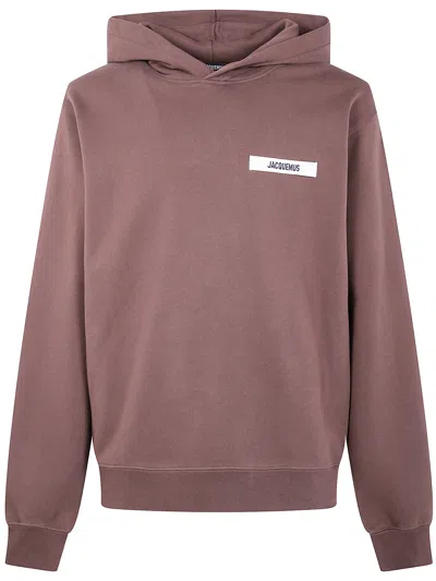 Jacquemus Le Hoodie Gros Grain In Brown