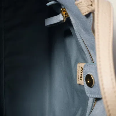 Miu Miu Leather Handbag In Neutral