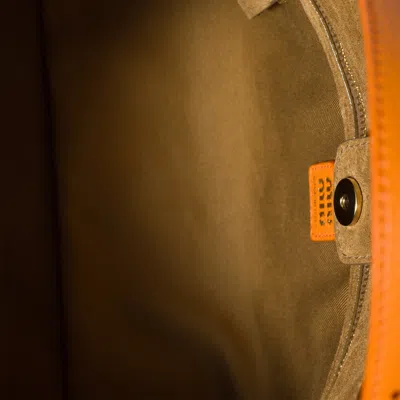 Miu Miu Leather Handbag In Orange