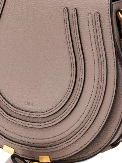 Chloé Marcie Shoulder Bag In White