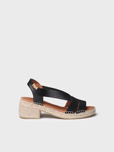 Toni Pons Dama Slingback Espadrille Platform Sandal In Black