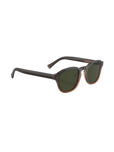 Brunello Cucinelli Bc4006s Round-frame Sunglasses In Brown