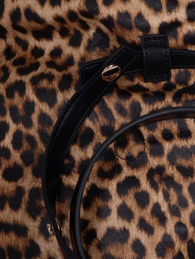 Liu •jo Leopard Handle Clutch Bag In Purple