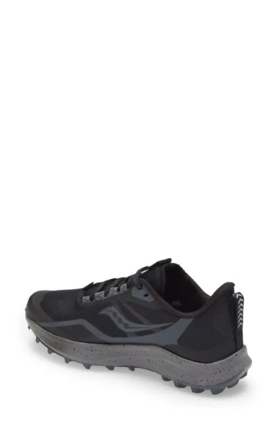 Saucony Peregrine 12 Trail Running Shoe In Black