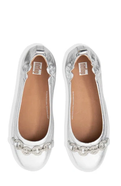 Fitflop Allegro Sparkle Ballet Flat In Silver