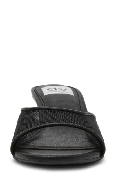 Dolce Vita Dv By  Dorthey Mesh Kitten Heel Sandal In Black