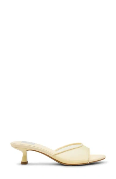 Dolce Vita Dv By  Dorthey Mesh Kitten Heel Sandal In Yellow