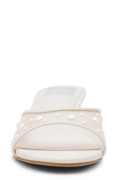 Dolce Vita Dv By  Dorthey Mesh Kitten Heel Sandal In White