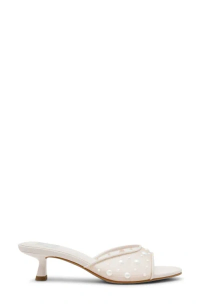 Dolce Vita Dv By  Dorthey Mesh Kitten Heel Sandal In White