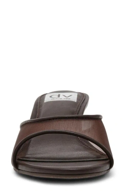 Dolce Vita Dv By  Dorthey Mesh Kitten Heel Sandal In Brown