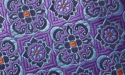 Ted Baker London Adelaide Float Medallion Silk Blend Tie In Purple