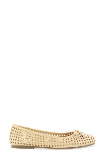 Reaction Kenneth Cole Elstree Perforated Ballet Flat In Yellow