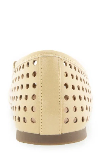 Reaction Kenneth Cole Elstree Perforated Ballet Flat In Yellow