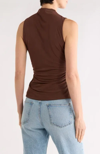 Sunday Edition Mesh Top In Brown