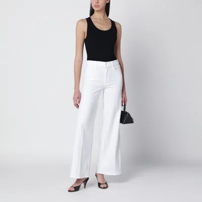 Mother White Flared Fairest Of Them All Jeans In Red