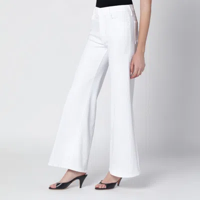 Mother White Flared Fairest Of Them All Jeans In Red