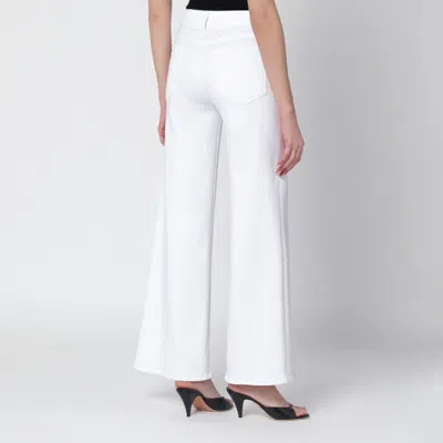 Mother White Flared Fairest Of Them All Jeans In Red