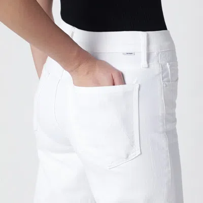 Mother White Flared Fairest Of Them All Jeans In Red