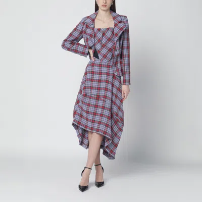 Vivienne Westwood Mens Multi Drunken Check Linen Jacket In Multi