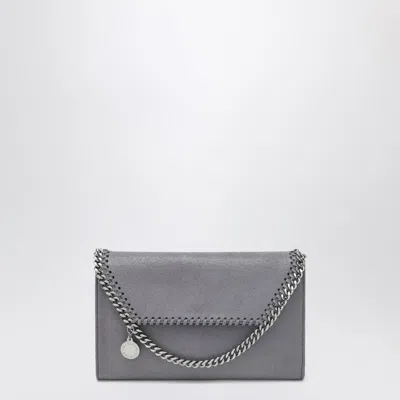 Stella Mccartney Falabella Crossbody Wallet Bag In Dark Barolo In Gray