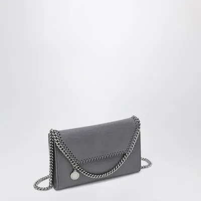 Stella Mccartney Falabella Crossbody Wallet Bag In Dark Barolo In Gray