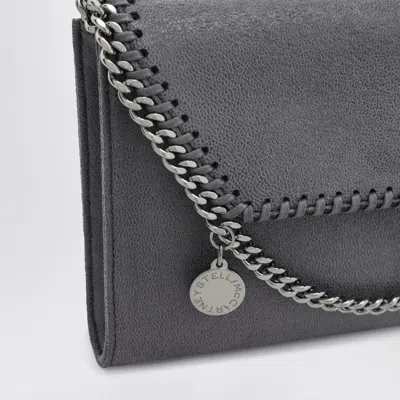 Stella Mccartney Falabella Crossbody Wallet Bag In Dark Barolo In Gray
