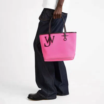 Jw Anderson Compact Anchor Tote Bag With Dual Handles In Pink