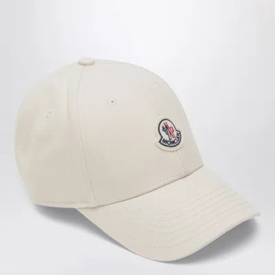 Moncler Structured Cotton Baseball Cap With Adjustable Fit In Nude