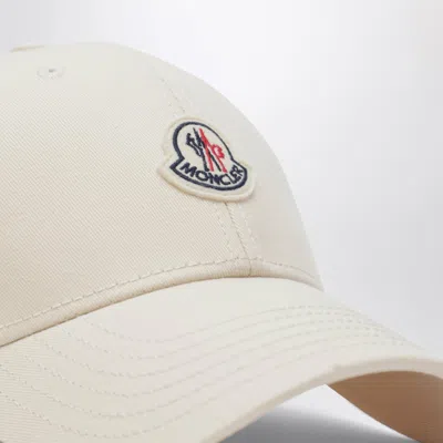 Moncler Structured Cotton Baseball Cap With Adjustable Fit In Nude