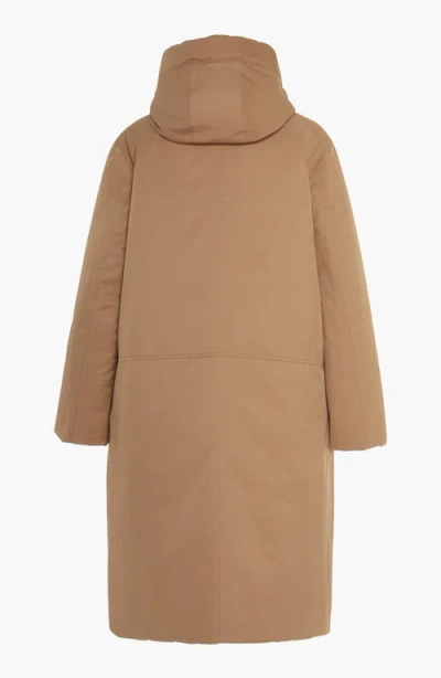 Caalo Reversible Satin Down Coat In White