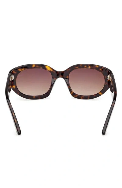 Tom Ford Arizona 53mm Gradient Rectangular Sunglasses In Brown