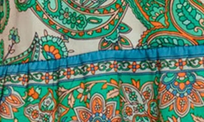 Ramy Brook Claudine Off The Shoulder Long Sleeve Minidress In Green