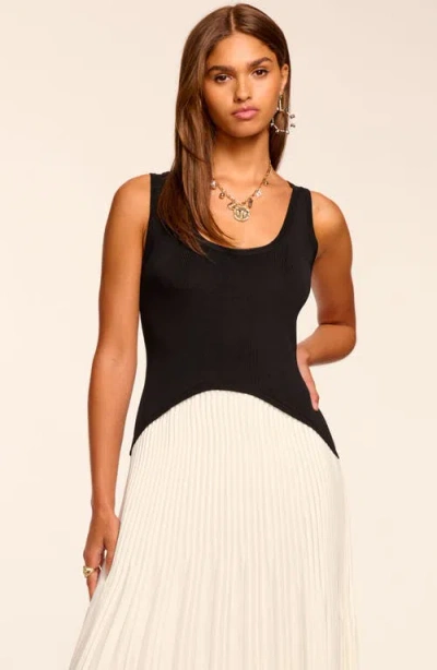 Ramy Brook Davinia Pleated Drop-waist Maxi Dress In White