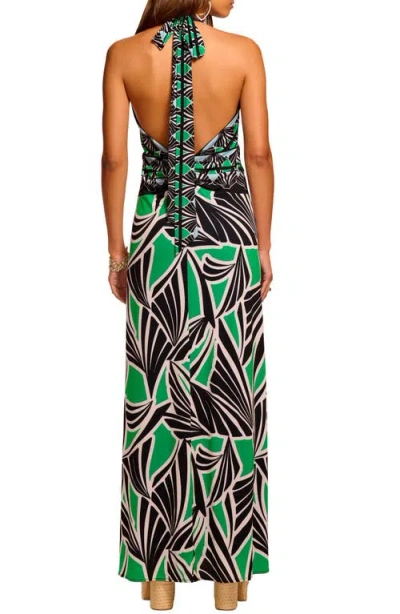 Ramy Brook Rayna Jersey Plunging Maxi Dress In Multi